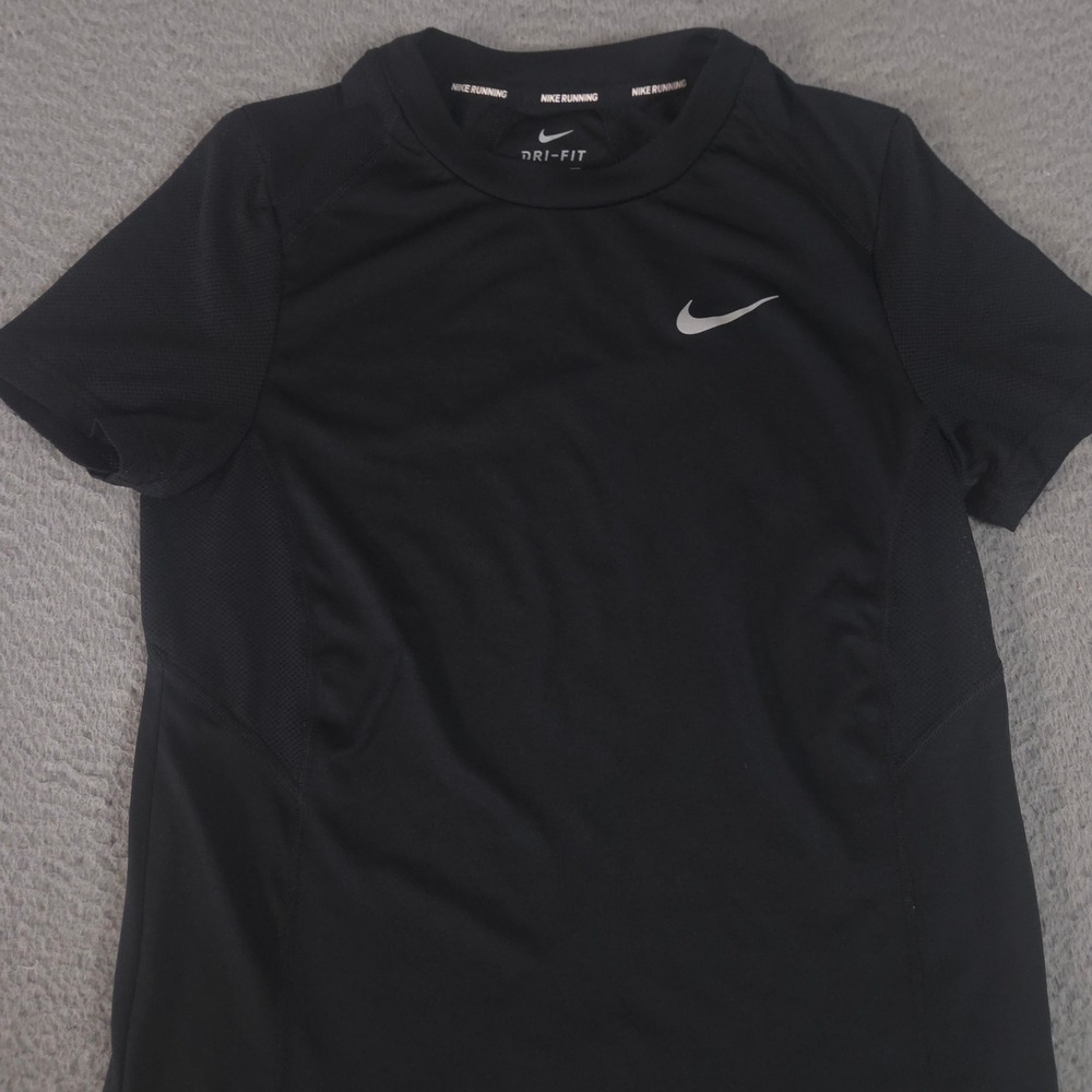 Nike Top Womens Small Dri-FIT Miler Short-Sleeve Mesh Running T-Shirt Workout